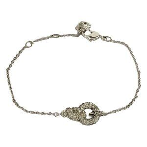 Auth SWAROVSKI - Silver Clear Hardware Swarovski Crystal Bracelet